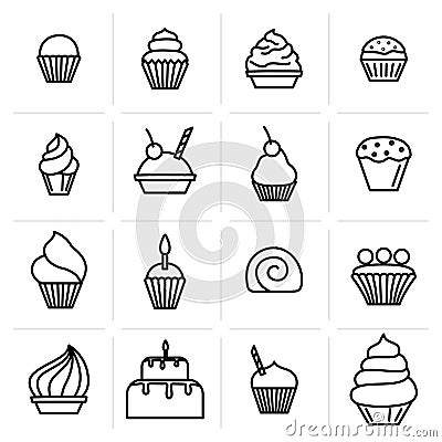 Baking icons Vector Illustration